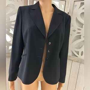 Tahari Arthur Levine lined Ladies Jacket Dark Navy size 10P